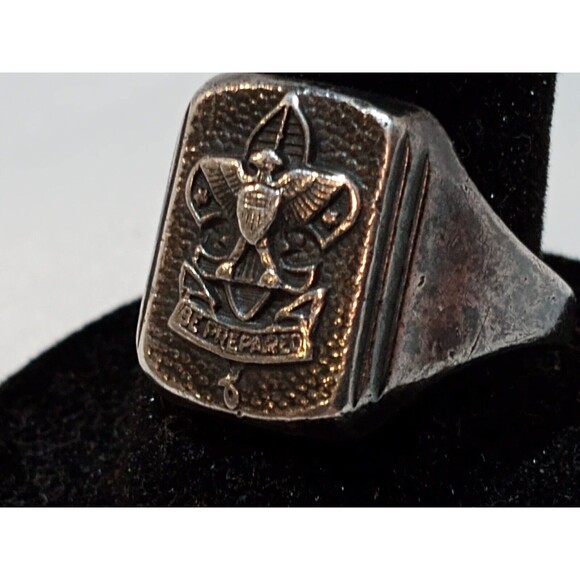 Boy Scouts of America Other - Vintage - Sterling Silver - Boy Scouts - BSA - Be Prepared - Ring - Sz8.5/ 6.55g